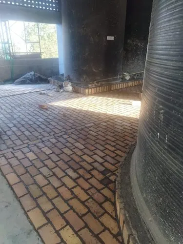 Brick Lining Work Flooring Area