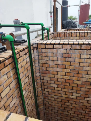 A. R. Tiles lining work Collection Tank